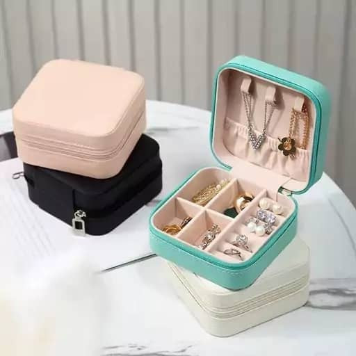 جعبه جواهرات مسافرتی شیک مدل زیپ دار